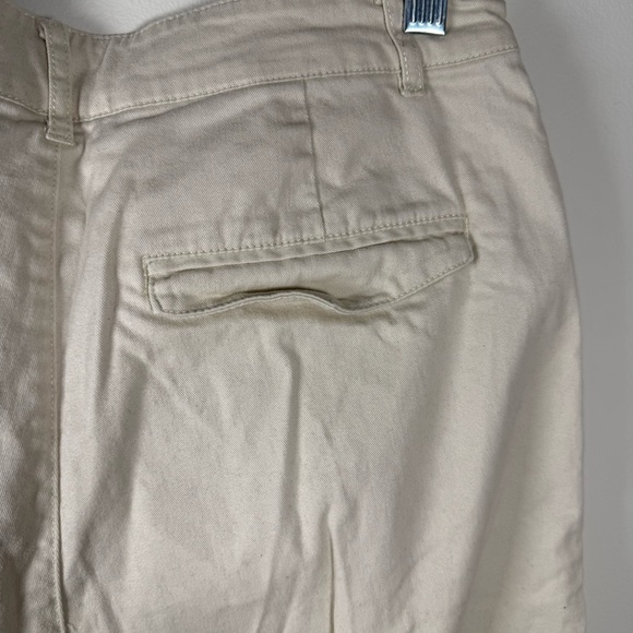 Mango MNG Ivory Tall Cotton Straight Leg Pants Size 6 - Picture 11 of 15